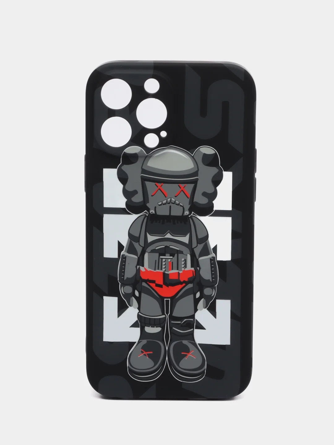 Серый меланж чехол Kaws для iPhone 13 Pro Max