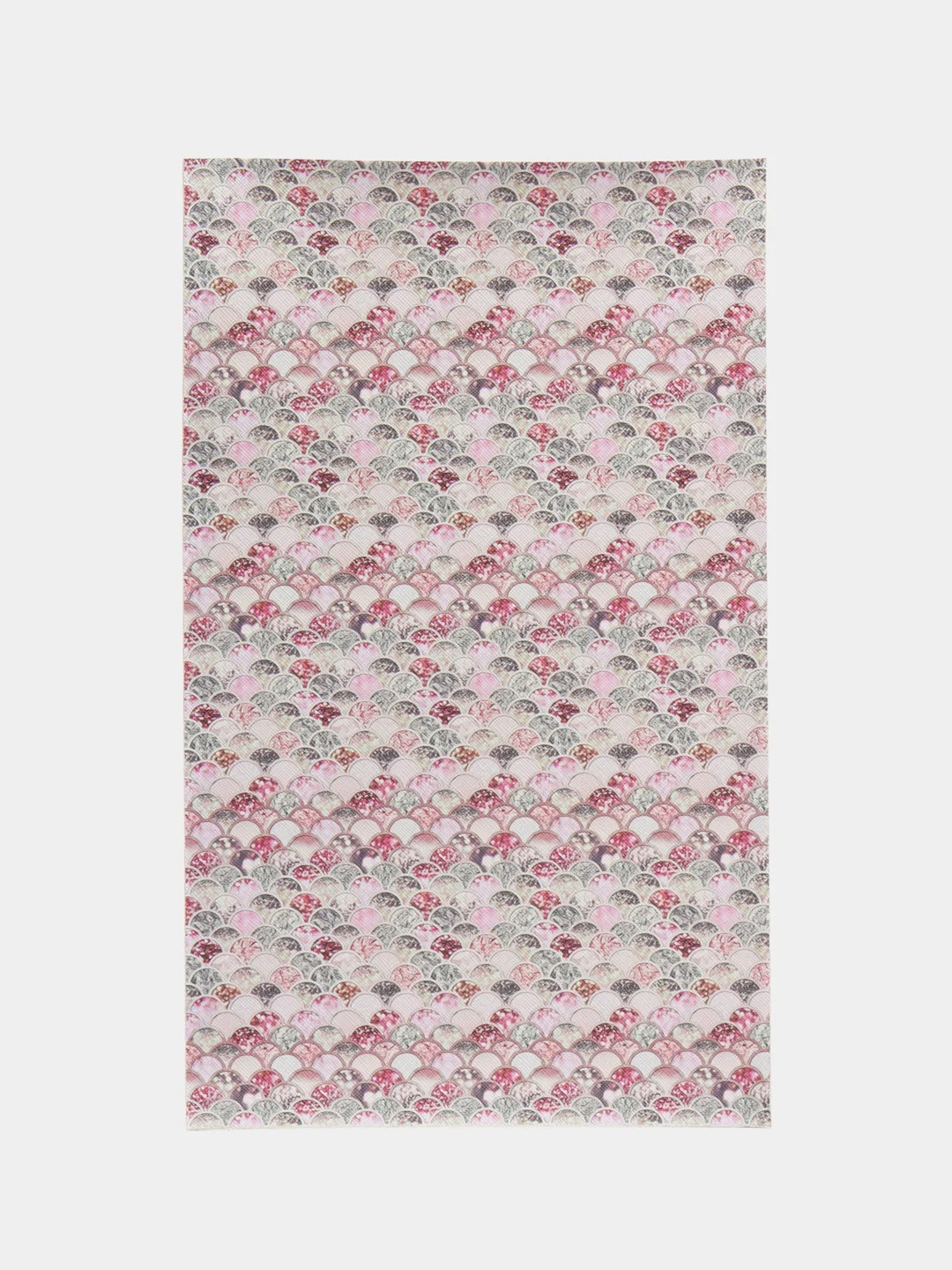 Розовый кожзам "Чешуя", 20*33 см