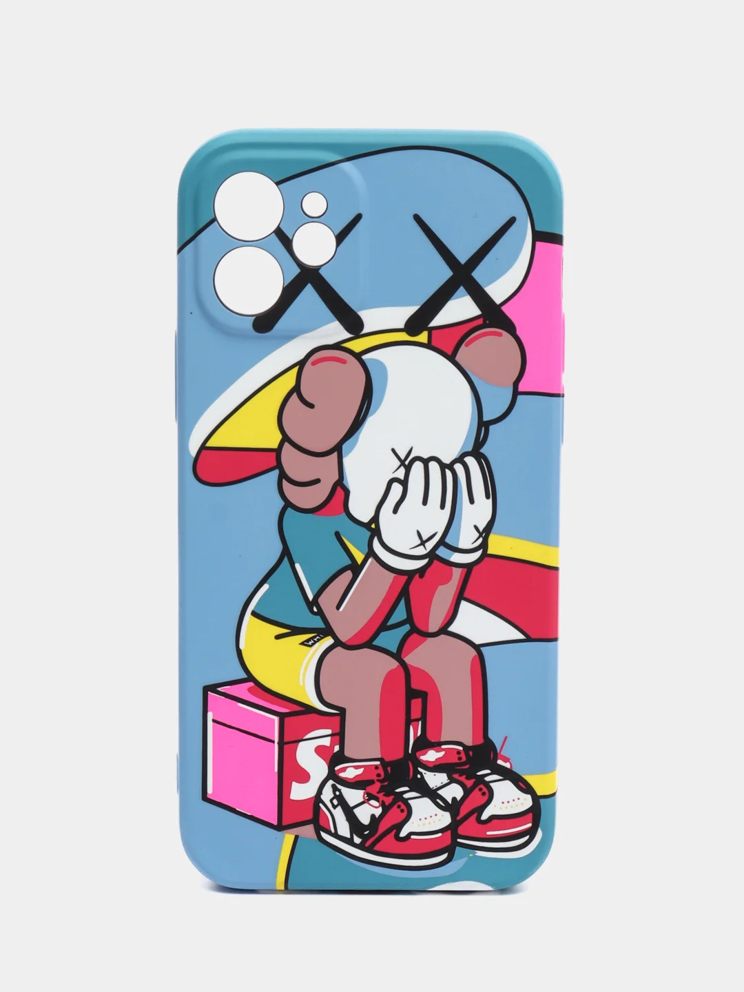 Синий чехол KAWS для iPhone 12