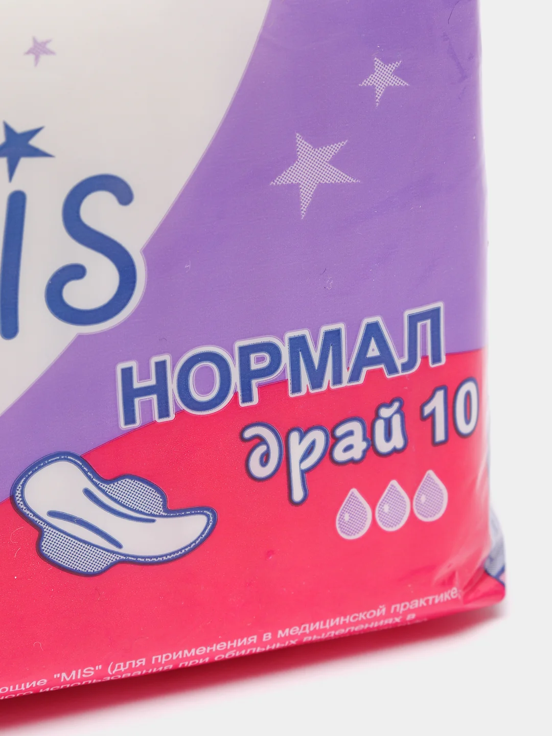Гигиенические прокладки МИС (MIS) НОРМАЛ ДРАЙ (сеточка) 3 капли 10 штук