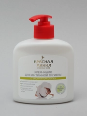 Интимное крем-мыло Красная линия с экстрактом хлопка, увлажняющее, против сухости, 250 мл