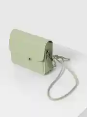 Мятный сумка женская, через плечо, из эко-кожи