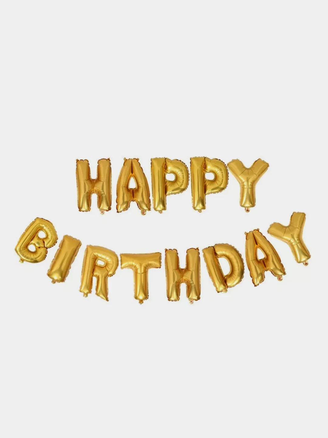 Желтый шары Happy Birthday, разные цвета