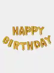 Желтый шары Happy Birthday, разные цвета
