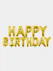 Золотой шары Happy Birthday, разные цвета