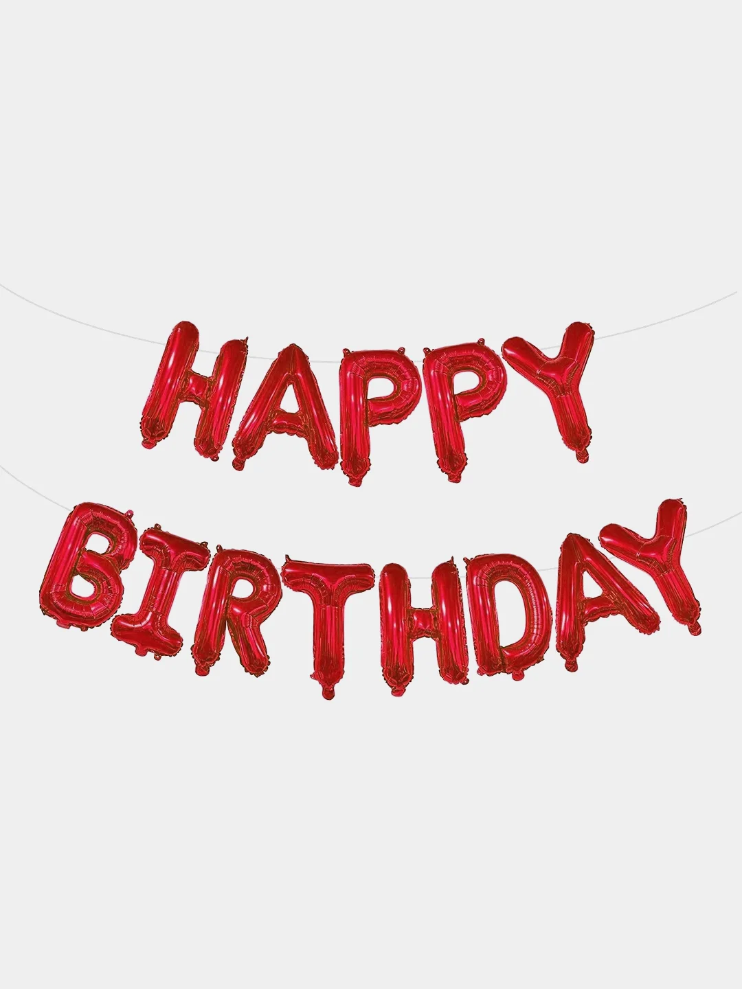 Красный шары Happy Birthday, разные цвета