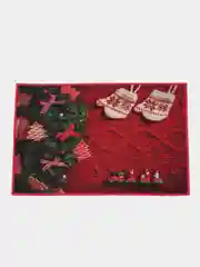 Конфетный придверный коврик входной, новогодний, 60 см