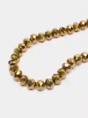 Золотой бусины рондели, граненые, стеклянные