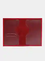 Красный обложка для паспорта из натуральной кожи, 3 цвета