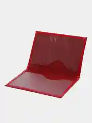 Красный обложка для паспорта из натуральной кожи, 3 цвета