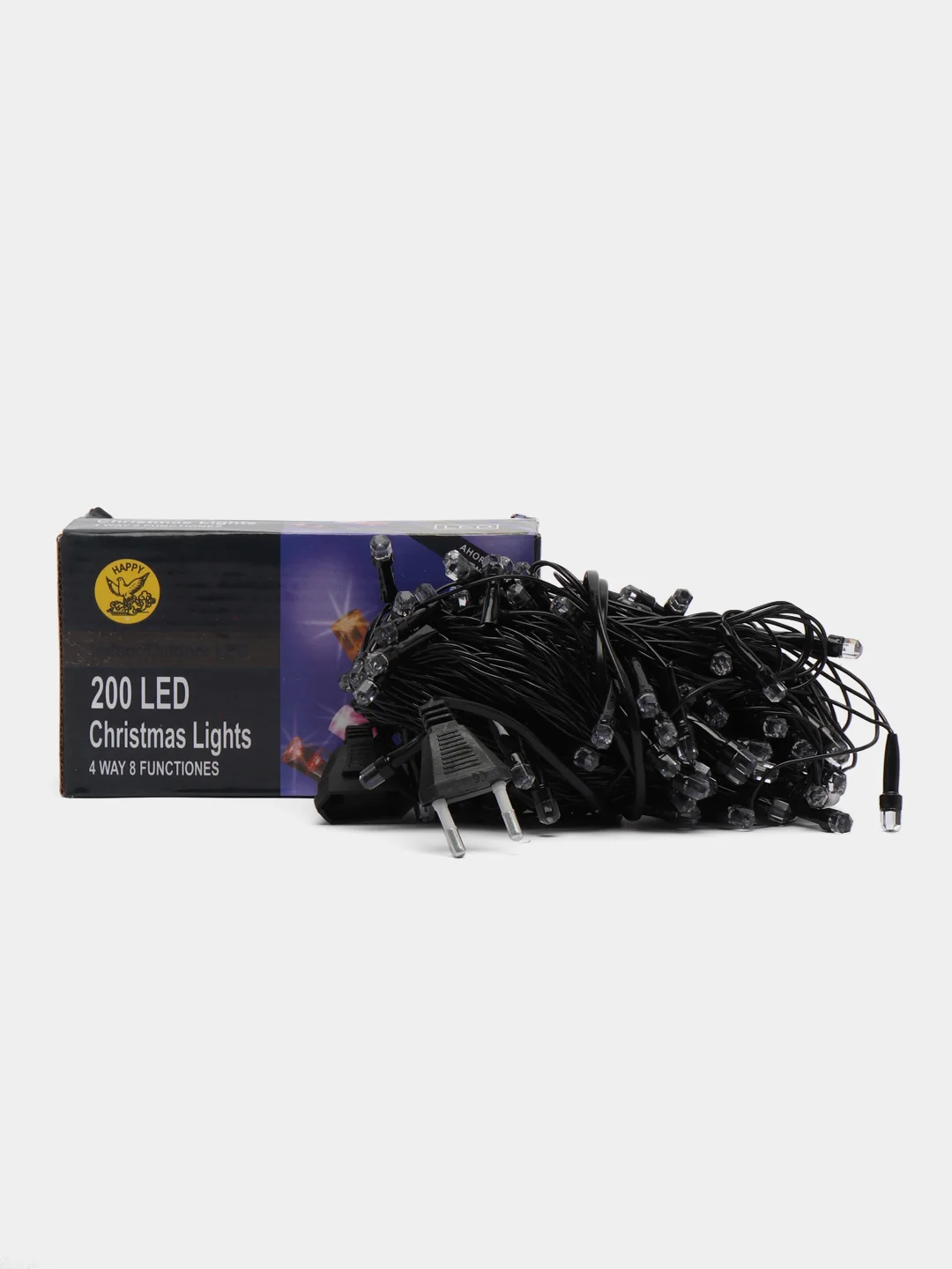 Черный гирлянда из лампочек, LED