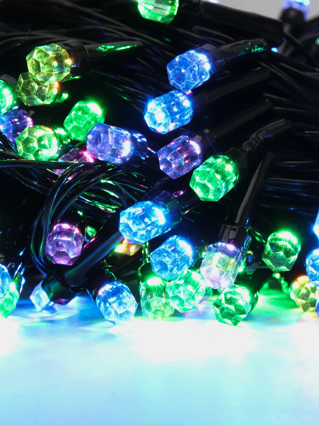 Черный гирлянда из лампочек, LED