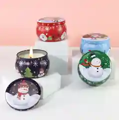 Свеча ароматическая, в металлической банке, новогодняя