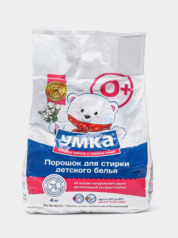 Порошок стиральный детский УМКА, бесфосфатный, 4 кг