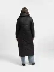 Фиолетовый пуховик женский зимний, длинный