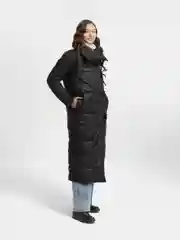 Фиолетовый пуховик женский зимний, длинный