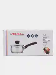 Ковш из нержавеющей стали с крышкой  1.1 л 14 см VENSAL Joli VS1542