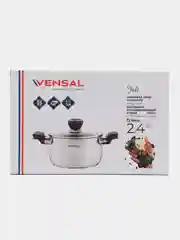 Кастрюля из нержавеющей стали Vensal Joli VS1544, с крышкой, 2.4 л, 18 см