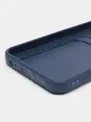 Темно-синий чехол с защитой камеры TECNO  Spark 9 Pro,  c отделом для пластиковой карты