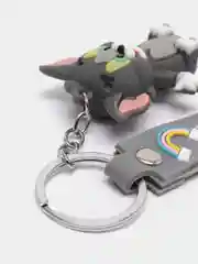 Серый меланж брелок для ключей/на сумку, силиконовый