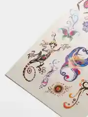 Багровый временное тату, переводное