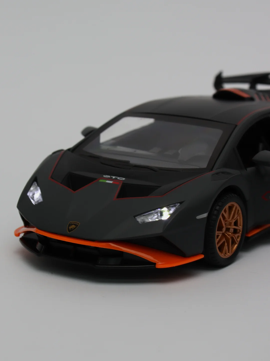 Серый металлическая модель ламборгини, свет, звук, 1:24, 1900-11