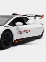 Белый металлическая модель ламборгини, свет, звук, 1:24, 1900-11