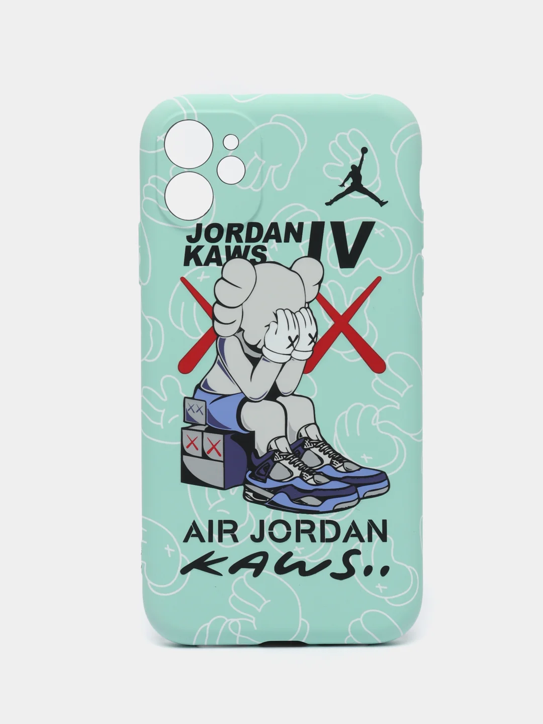 Бирюзовый чехол для iPhone 11 KAWS