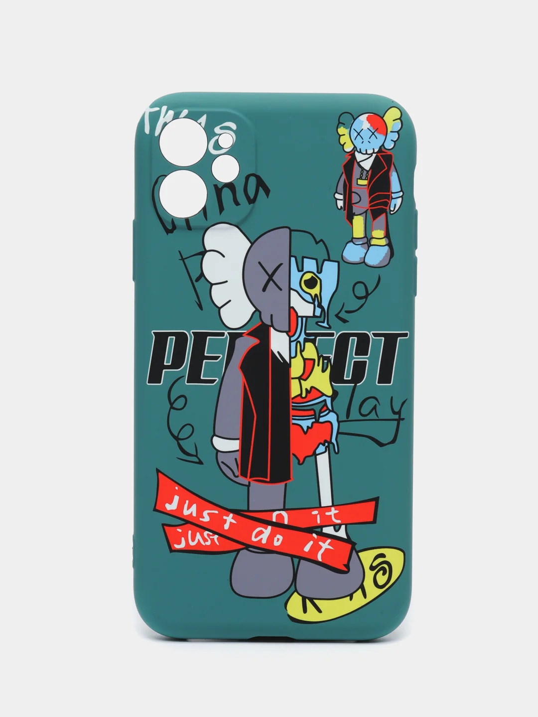 Тёмно-бирюзовый чехол для iPhone 11 KAWS