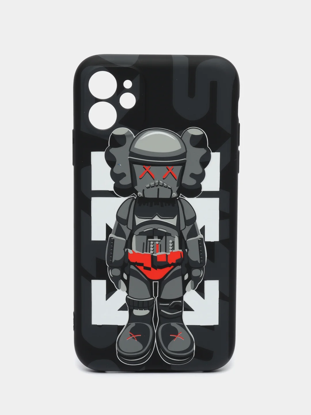 Серый меланж чехол для iPhone 11 KAWS