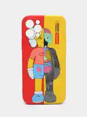 Желтый чехол для iPhone 12 Pro KAWS