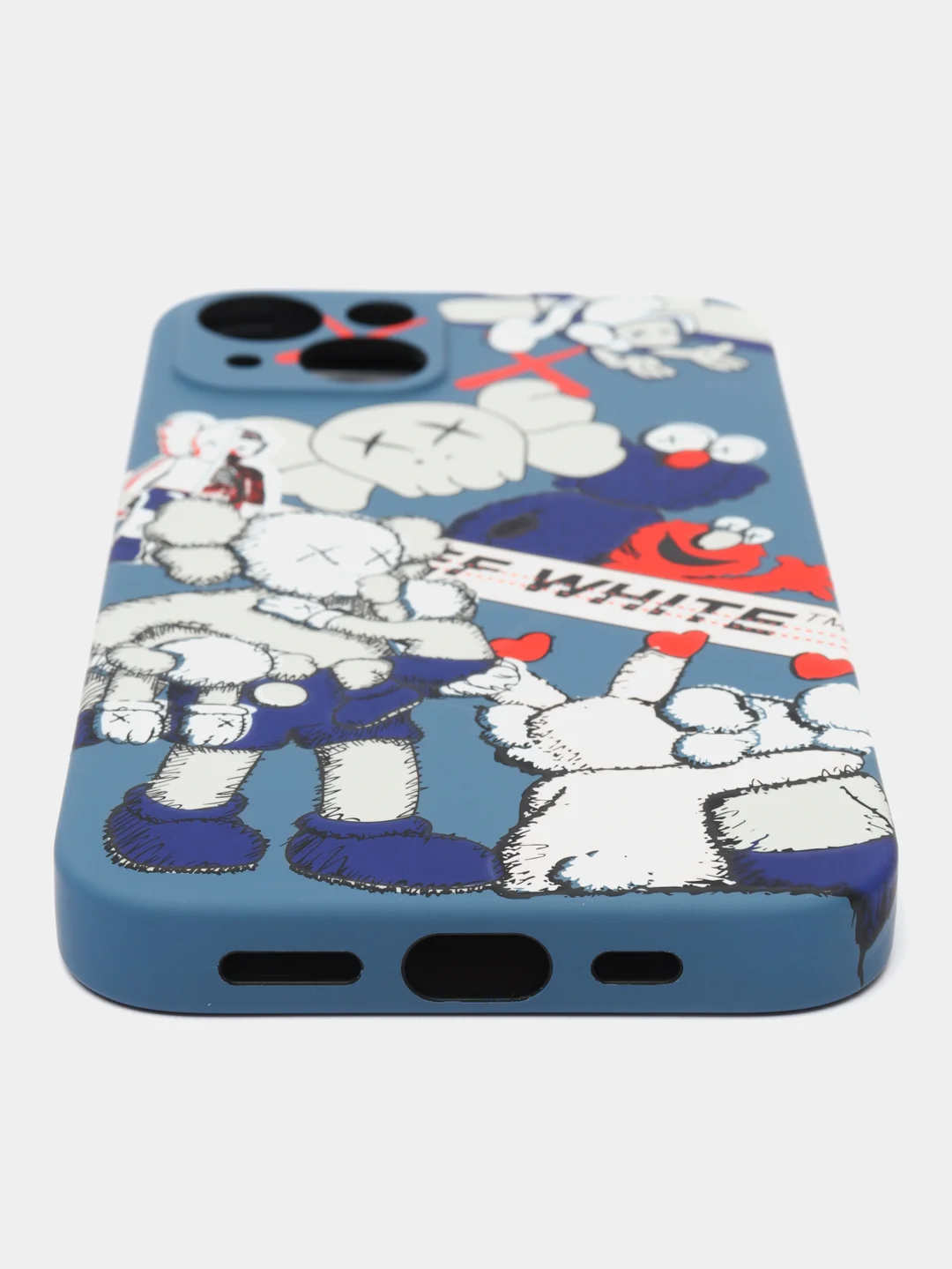 Синий меланж чехол KAWS для iPhone 13