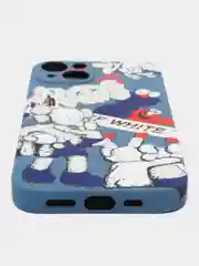 Синий меланж чехол KAWS для iPhone 13