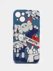 Синий меланж чехол KAWS для iPhone 13