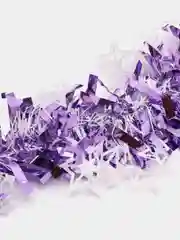 Аметистовый мишура новогодняя, дождик, с белыми звездами, 9 х 200 см