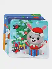 Красный новогодние пазлы детские