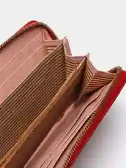 Красный кошелек женский, из экокожи