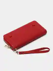 Красный кошелек женский, из экокожи
