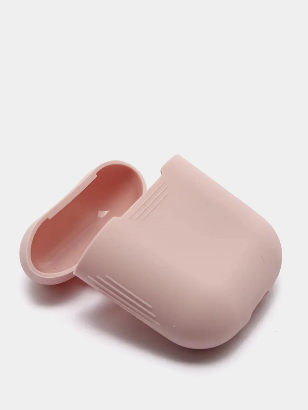 Бежевый меланж силиконовый чехол для наушников Apple AirPods 1 / 2