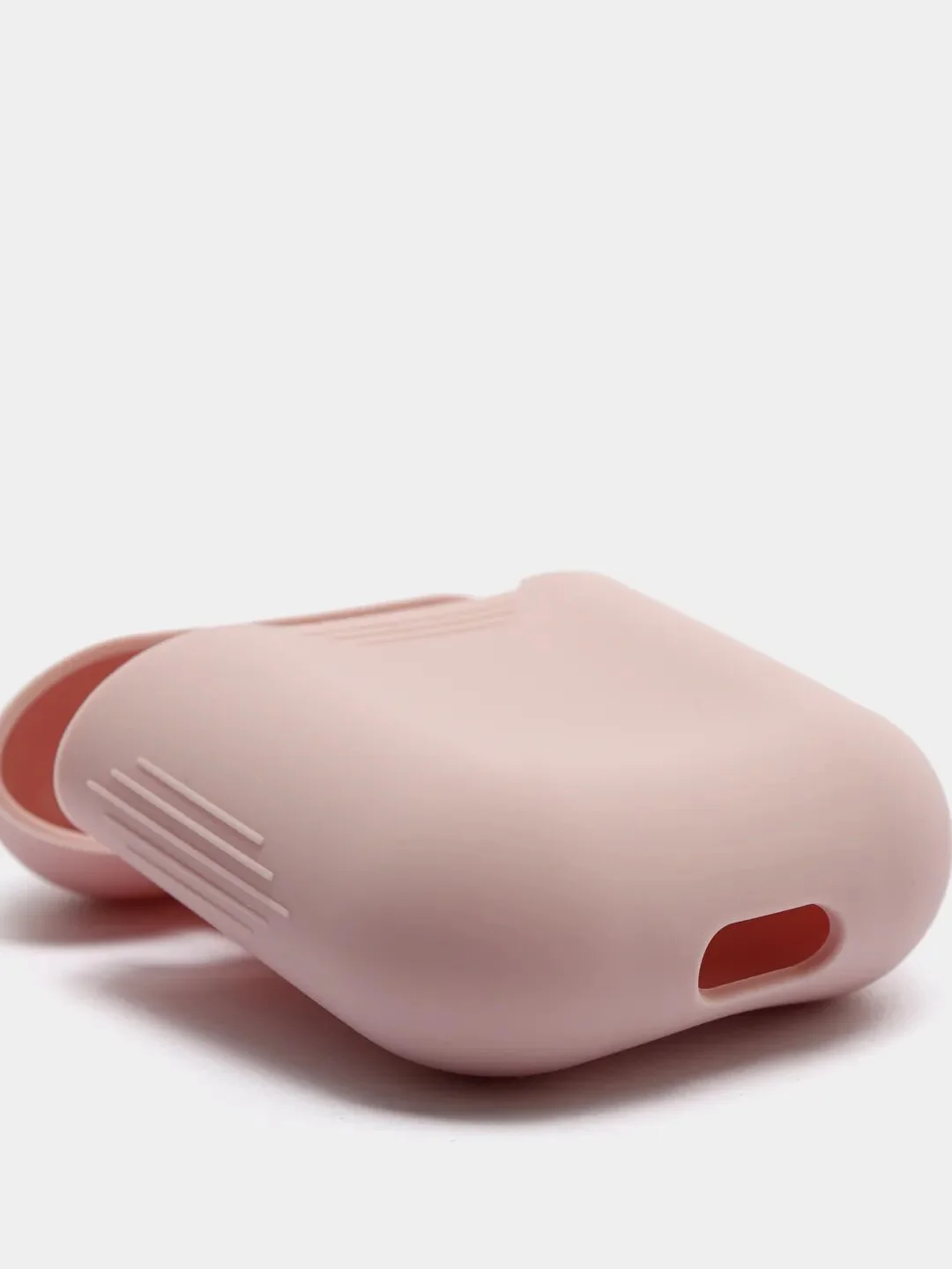 Бежевый меланж силиконовый чехол для наушников Apple AirPods 1 / 2