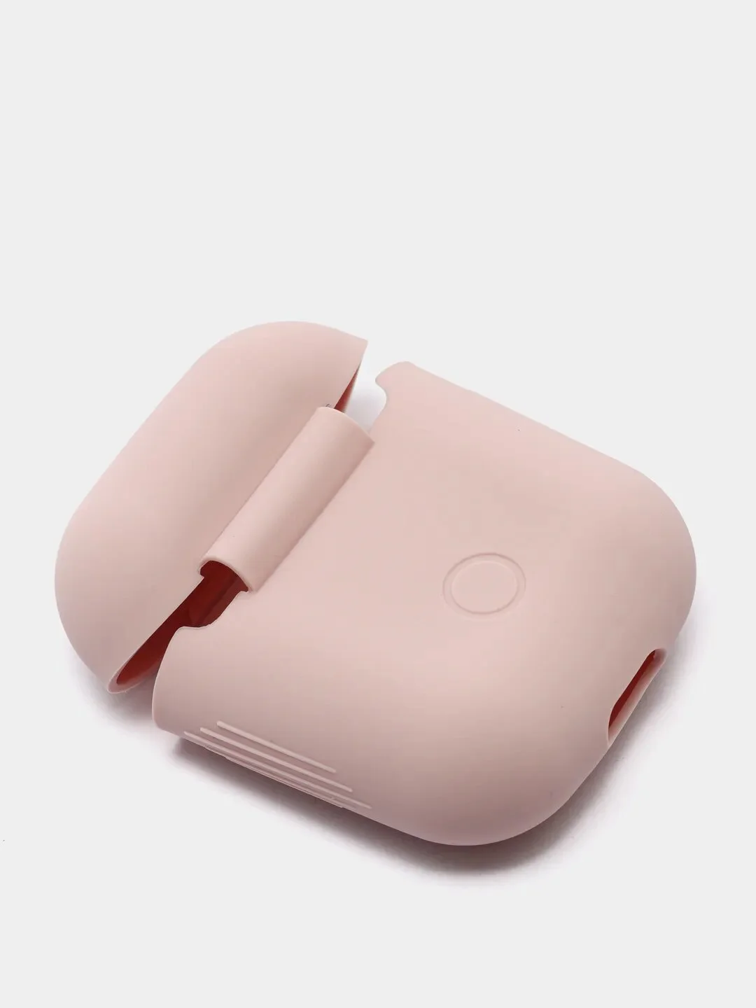 Бежевый меланж силиконовый чехол для наушников Apple AirPods 1 / 2