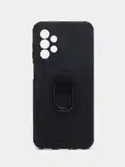Черный чехол противоударный Samsung Galaxy A23, Самсунг Галакси А23 с металлической подставкой