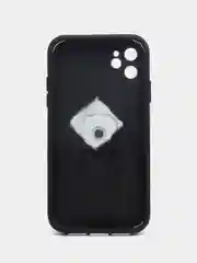 Черный чехол Apple iPhone 11 (6.1), противоударный, с металлической подставкой кольцом
