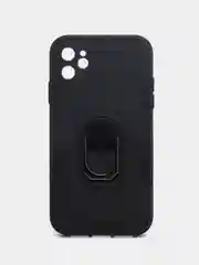 Черный чехол Apple iPhone 11 (6.1), противоударный, с металлической подставкой кольцом