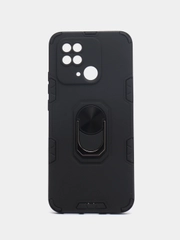Чехол Xiaomi Redmi 10C / Poco C40, Редми 10C / Поко C40 с металлической подставкой кольцом