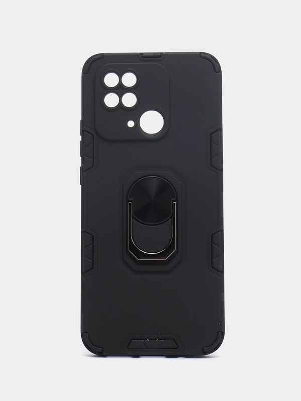 Чехол Xiaomi Redmi 10C / Poco C40, Редми 10C / Поко C40 с металлической подставкой кольцом