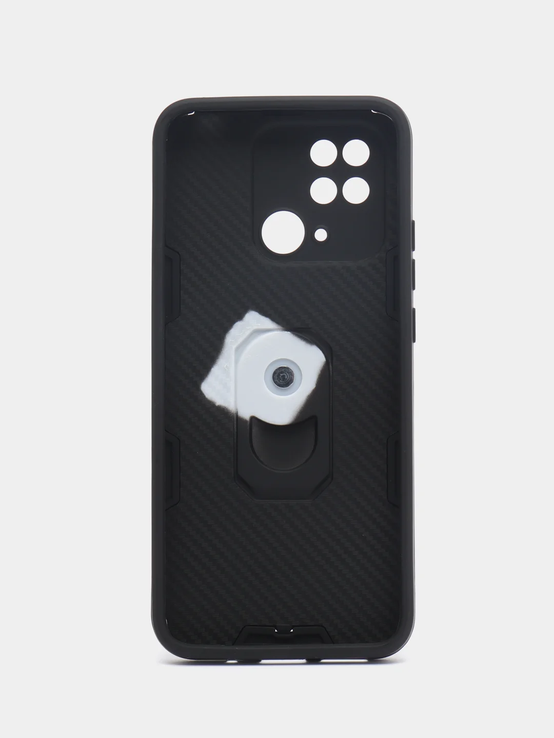 Хром чехол Xiaomi Redmi 10C / Poco C40, Редми 10C / Поко C40 с металлической подставкой кольцом