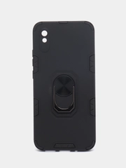 Чехол Xiaomi Redmi 9A, Сяоми Редми 9А противоударный с металлической подставкой кольцом