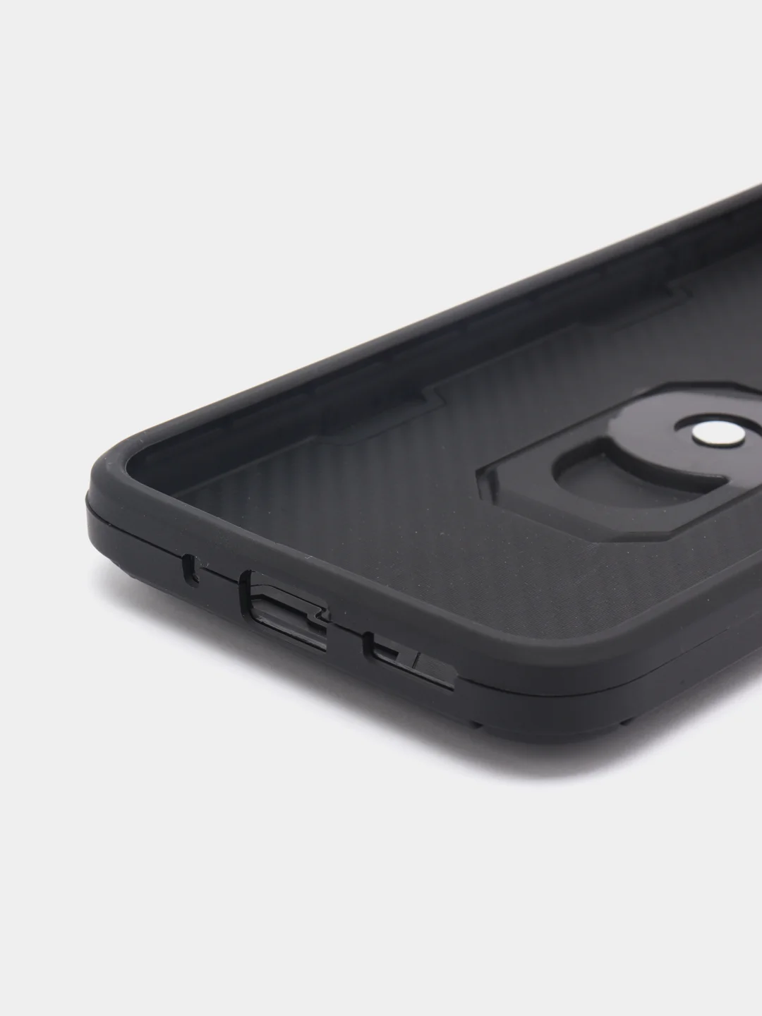 Хром чехол Xiaomi Redmi 9A, Сяоми Редми 9А противоударный с металлической подставкой кольцом
