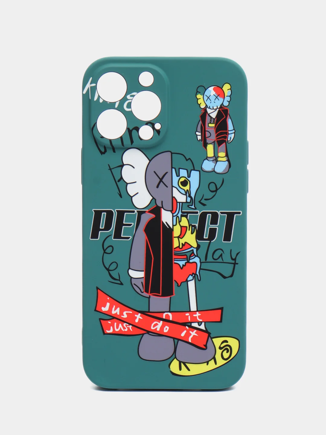 Тёмно-бирюзовый чехол Kaws для iPhone 13 Pro Max